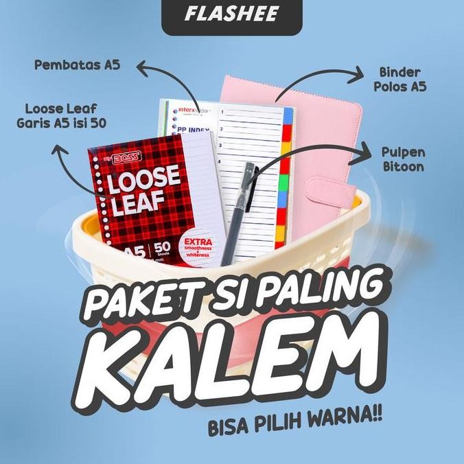 

Murah!! Flashee Binder Paket Sekolah Set 4In1 Paket Binder Kampus Kuliah Sudah Termasuk Buku Tulis