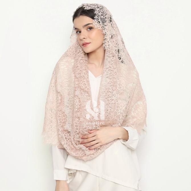 Kerudung Pashmina Hijab Lace Lebaran Instant Esattire