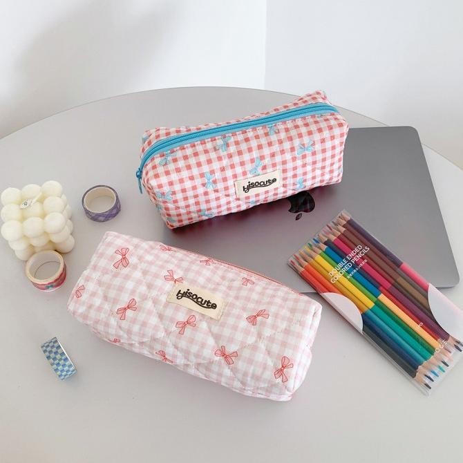 

Diskon!! Tempat Pensil Pouch Makeup Tas Kosmetik Bow Pita Coquette Y2K Aesthetic