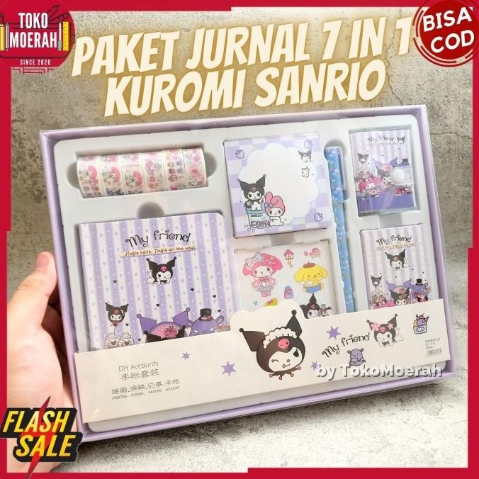 

Murah!! Paket Jurnal 7 In 1 Kuromi Sanrio Alat Tulis Jurnal Kuromi Lucu Unik