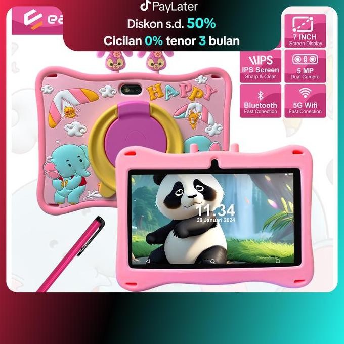 Tablet Anak Easytech E13 Tablet Android Anak Layar Sentuh WIFI / Tablet Belajar Mengaji Menggambar G