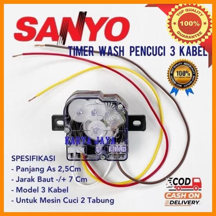 [KJE] TIMER WASH MESIN CUCI SANYO 2 TABUNG 3 KABEL / TIMER MESIN CUCI SANYO