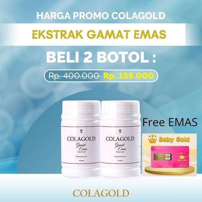 (Free Emas) Colagold kapsul collagen kolagen gamat emas penghilang flek hitam penghilang kerutan dri