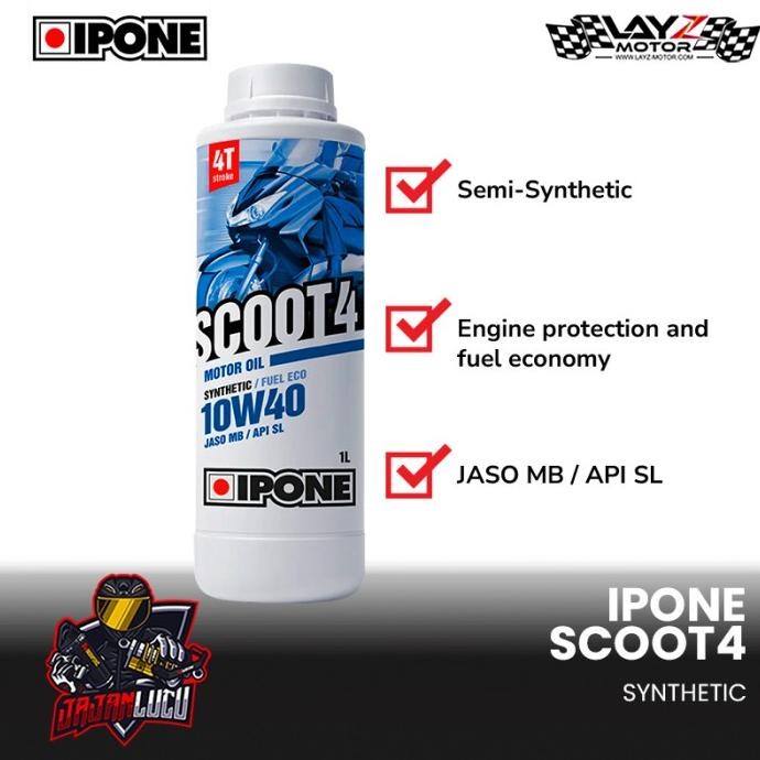 Ipone Scoot 4 Semi Synthetic Oli Motor Matic