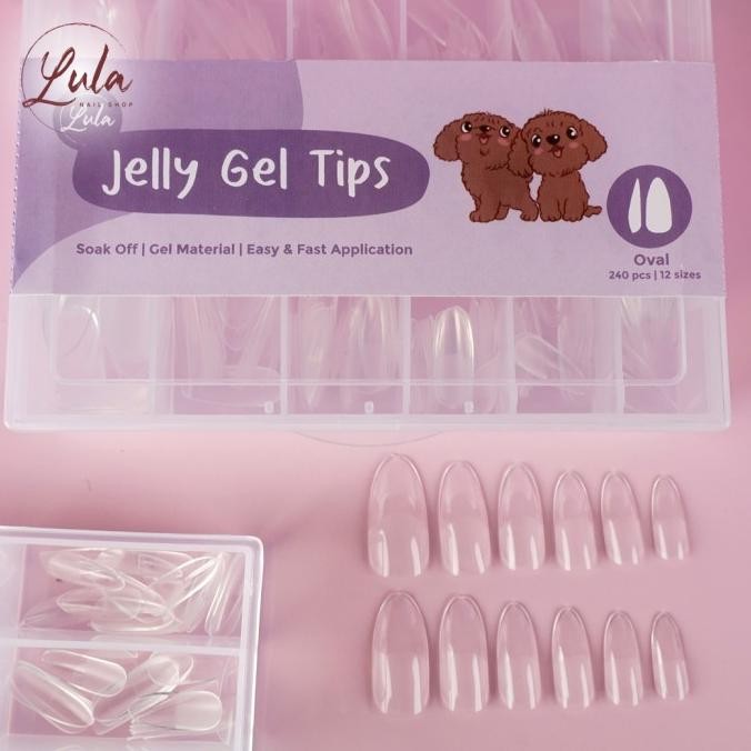 TERMURAH - LULA JELLY GEL TIPS / KUKU PALSU /  PERLENGKAPAN NAIL ART