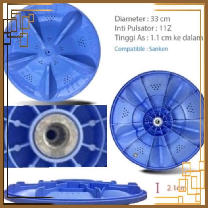 [SYA] PULSATOR AGITATOR MESIN CUCI SANKEN QW S892 DIAMETER 33CM GIGI 11