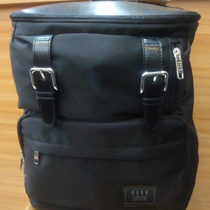 Backpack Tas Ransel Laptop Elle Original Authentic Hitam New Stok