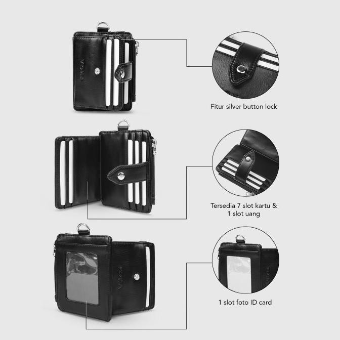 Murah Vona Xenos Lanyard Wallet - Dompet Kartu Id Card Dengan Tali Panjang