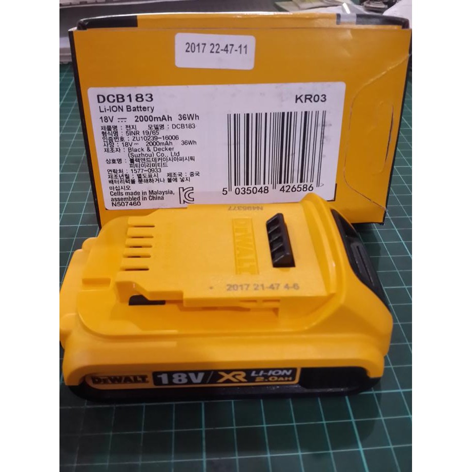 Murah Battery Cordless DEWALT 18V 2.0Ah Lithium Ion DEWALT Non COD