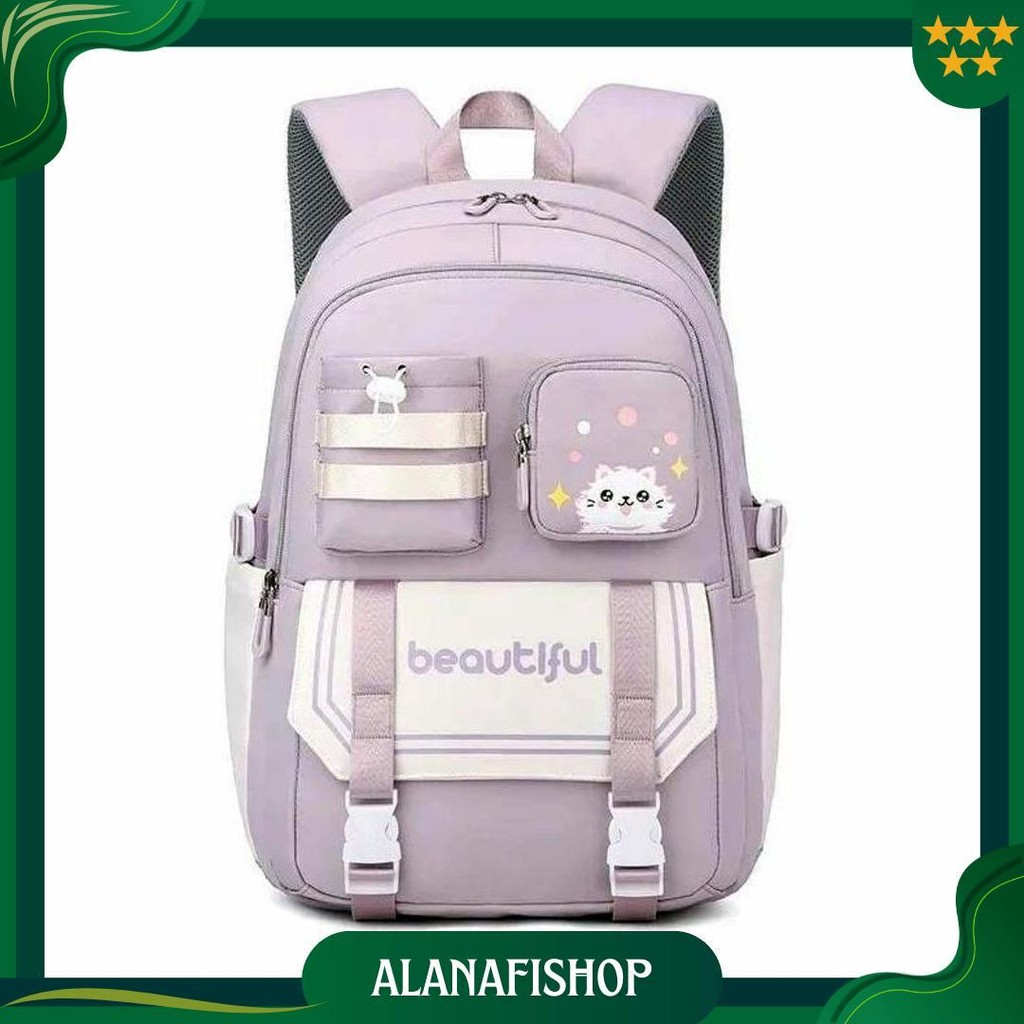 Tas Ransel Sekolah Anak Sekolah Perempuan Sd Smp Beautiful Happy Summer Full Paket Premium Terbaru K
