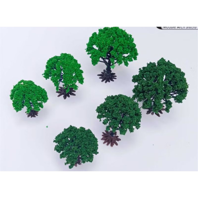 MAKET POHON MINIATUR BERCABANG 6 CM SATUAN / POHON MINIATUR BESAR