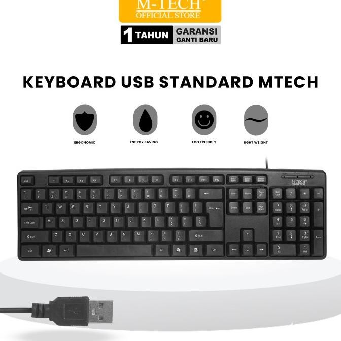 Sale M-Tech Original Keyboard Usb Standar For Pc Laptop Android - Hitam