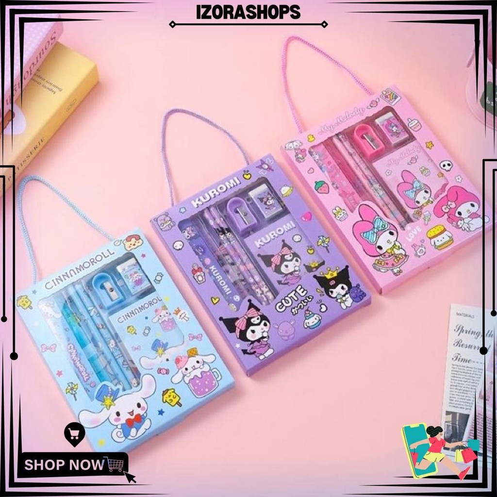 

Set Stationery Paket Alat Tulis Anak Cocok Untuk Souvenir Atau Hadiah Ulang Tahun Anak Set Alat Tulis Paket Ulang Tahun Birthday Anak Study Karakter Kartun 8In1 5In1 Dompet 7In1 Hadiah Lomba Sanrio My Melody Cinnamonroll Kuromi D Promo 4.4