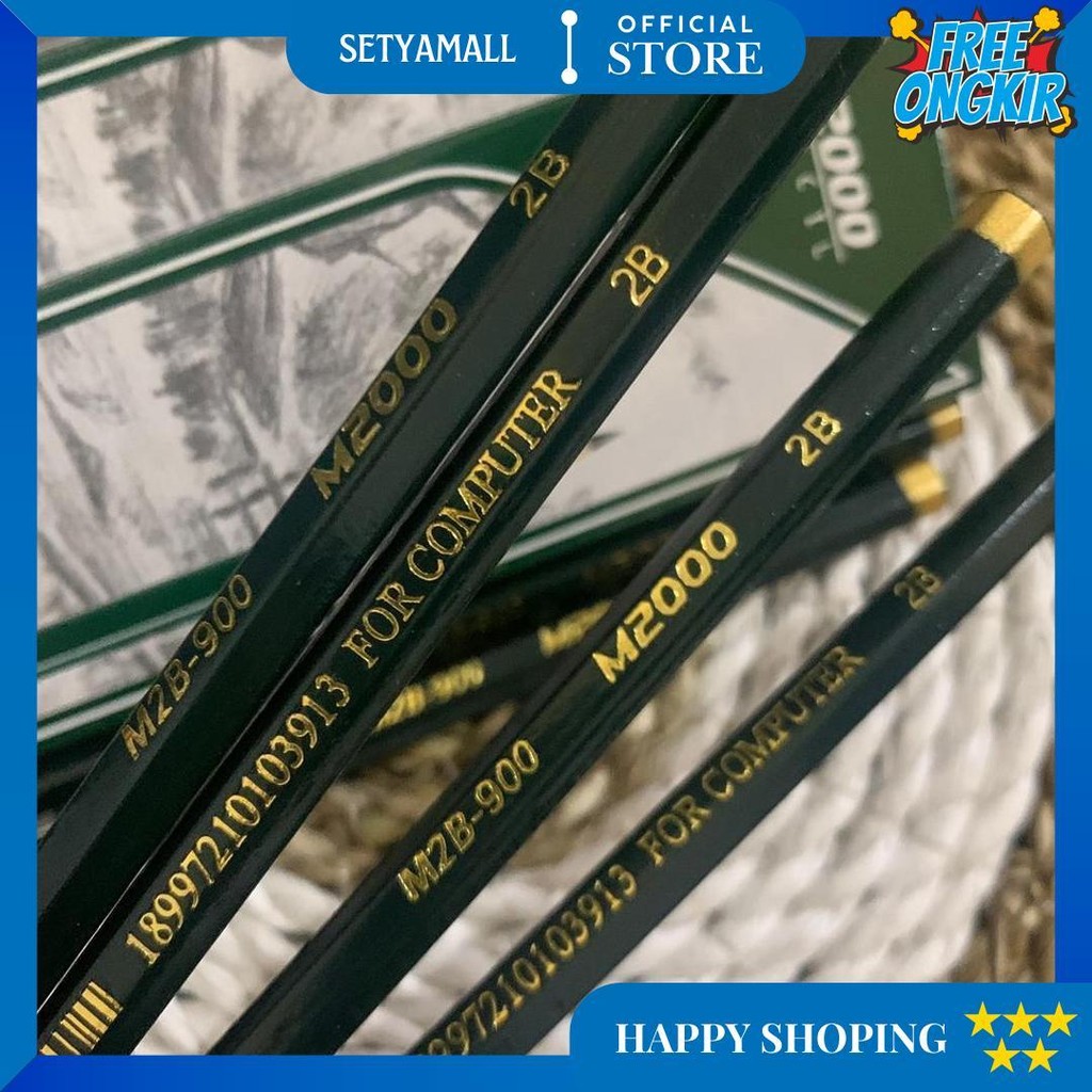 

12Pcs Pensil M2000 Hijau 2 B Harga1 Lusin D Promo Puncak