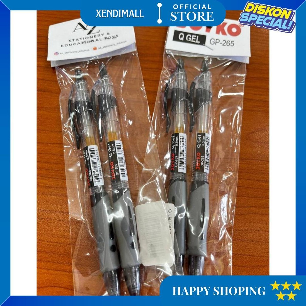 

(2 Pcs) Pulpen Joyko Gp-265 Q Gel 0.5 Mm D Cod