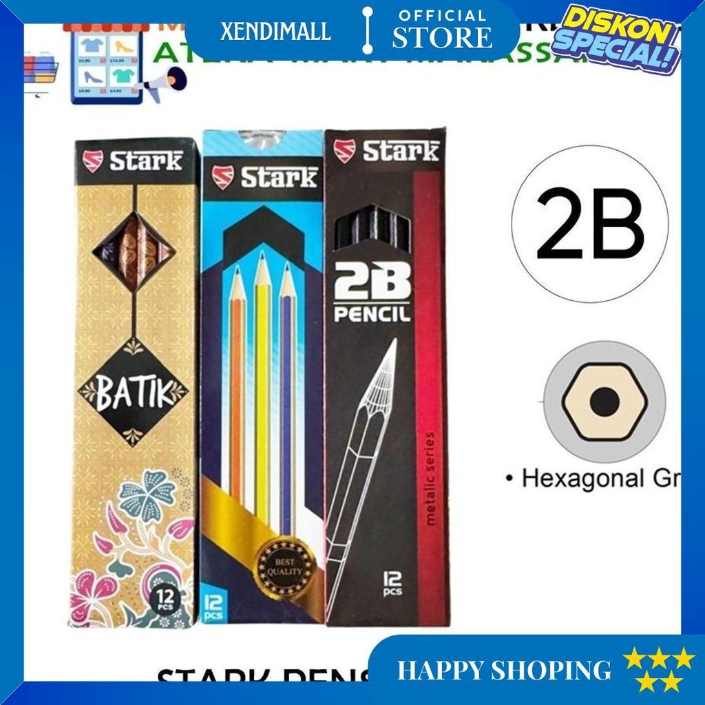 

[Box/12Pcs] M2000 Pensil 2B M2B-800 M2B-900 Stark Pensil D Promo 4.4