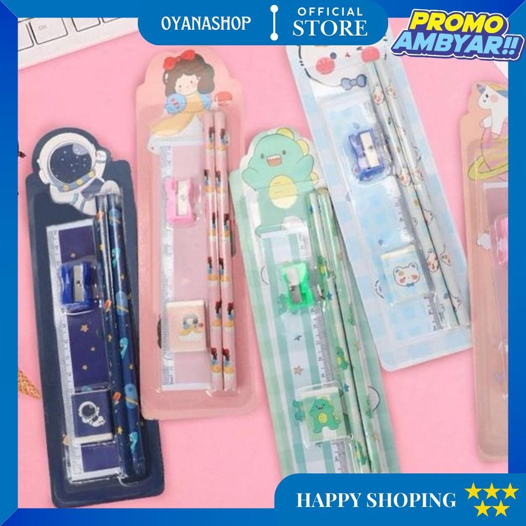 

Paket Alat Tulis 5 In 1 Pensil Stationery Gift Set D Promo 4.4
