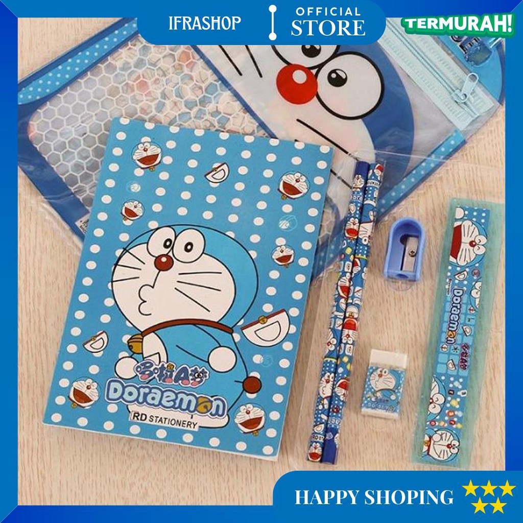 

T&Y Stationery Set 6In1 Free Bag Alat Tulis Anak Sekolah Buku Pulpen Penghapus Pengaris D Gratis Ongkir
