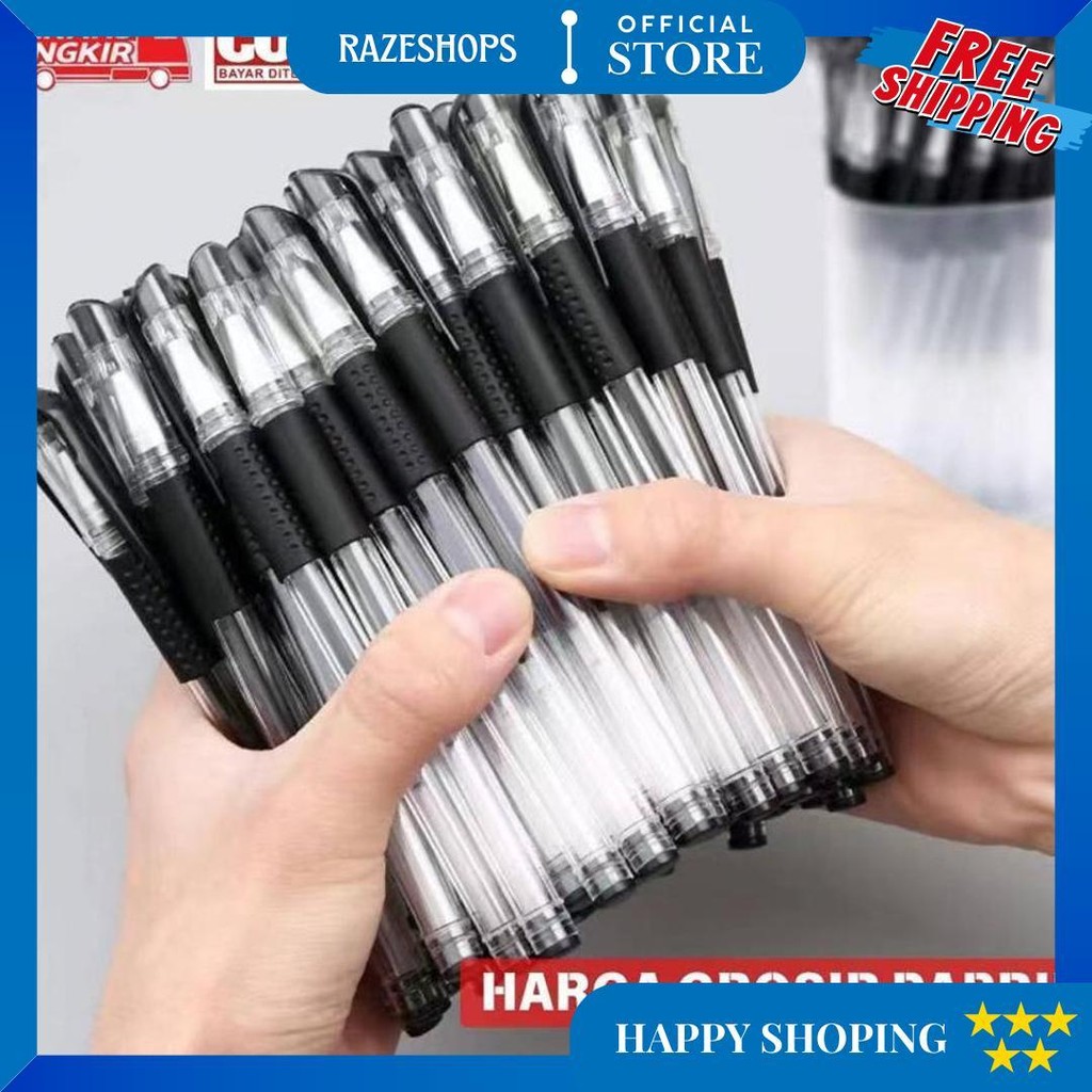 

(Bisa Cod) 12-50 Pcs Pulpen Gel Ink 0.5Mm Alat Tulis Perlengkapan Sekolah Refill Tinta Isi Pena 0.5 Mm Pen Stationery D Cod