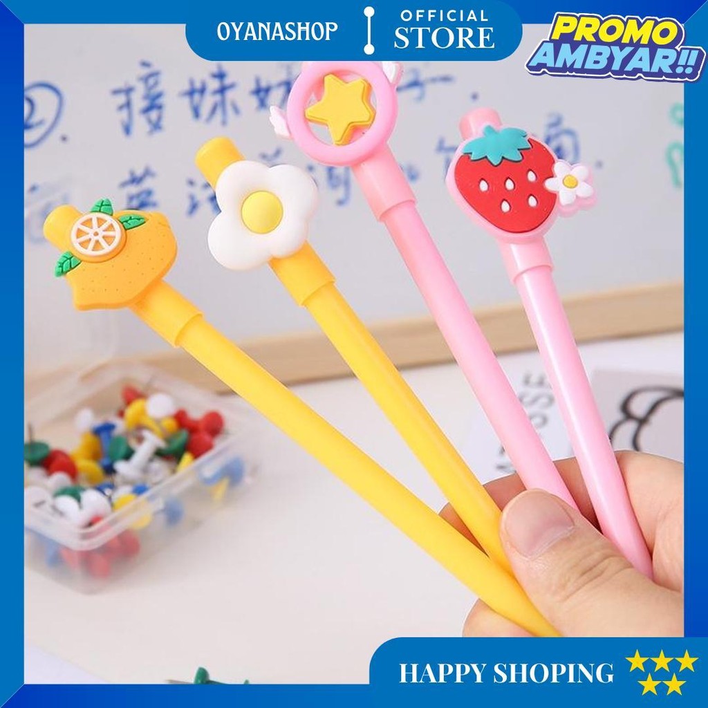 

Pulpen Karakter Buah Pena Gel Karakter Lucu Pen Cute Student Japanese D Cod