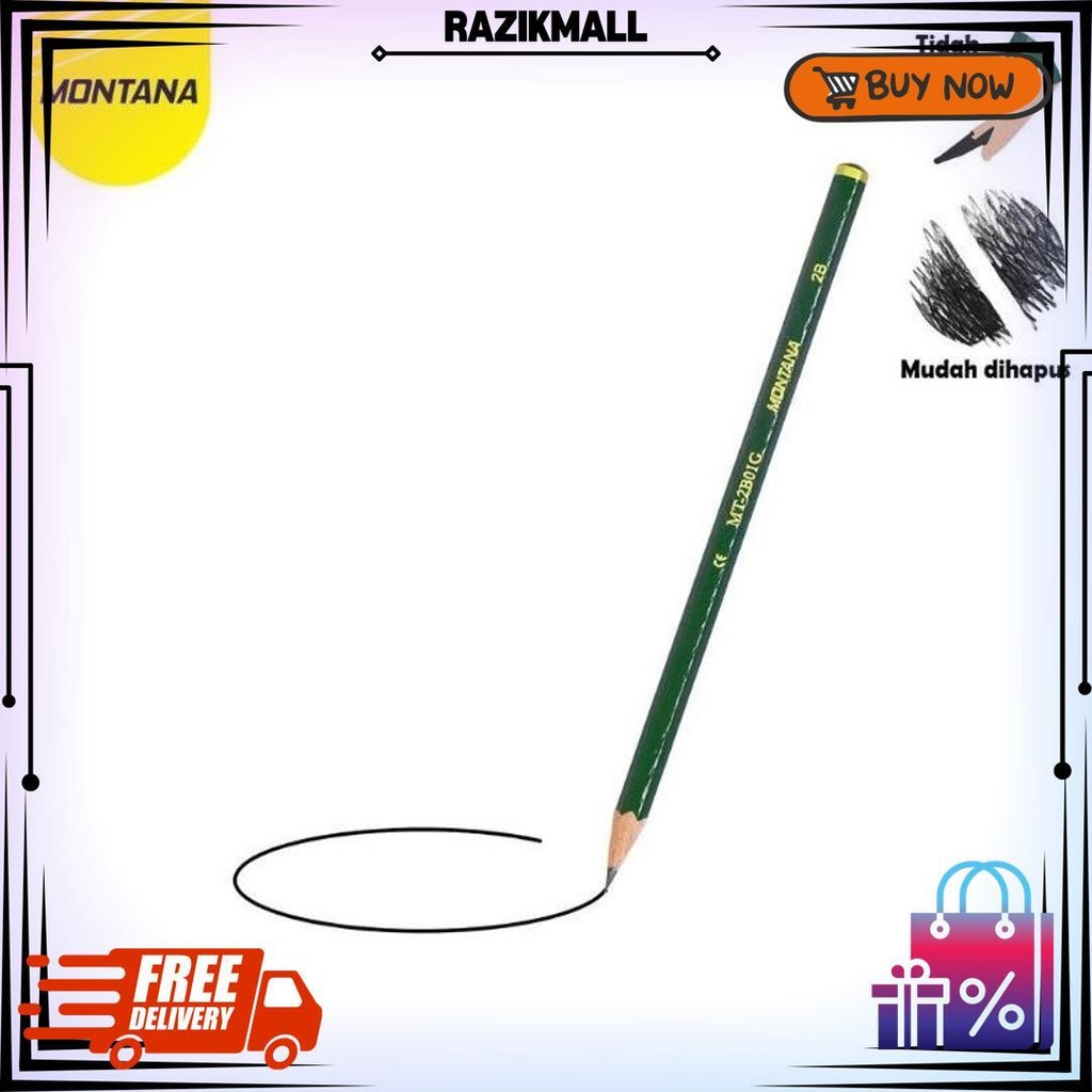 

Pensil Pencil 2B Murah Grosir 12Pcs D Gratis Ongkir