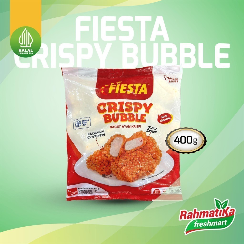 

Fiesta Chicken Nugget Crispy Bubble 400 gr