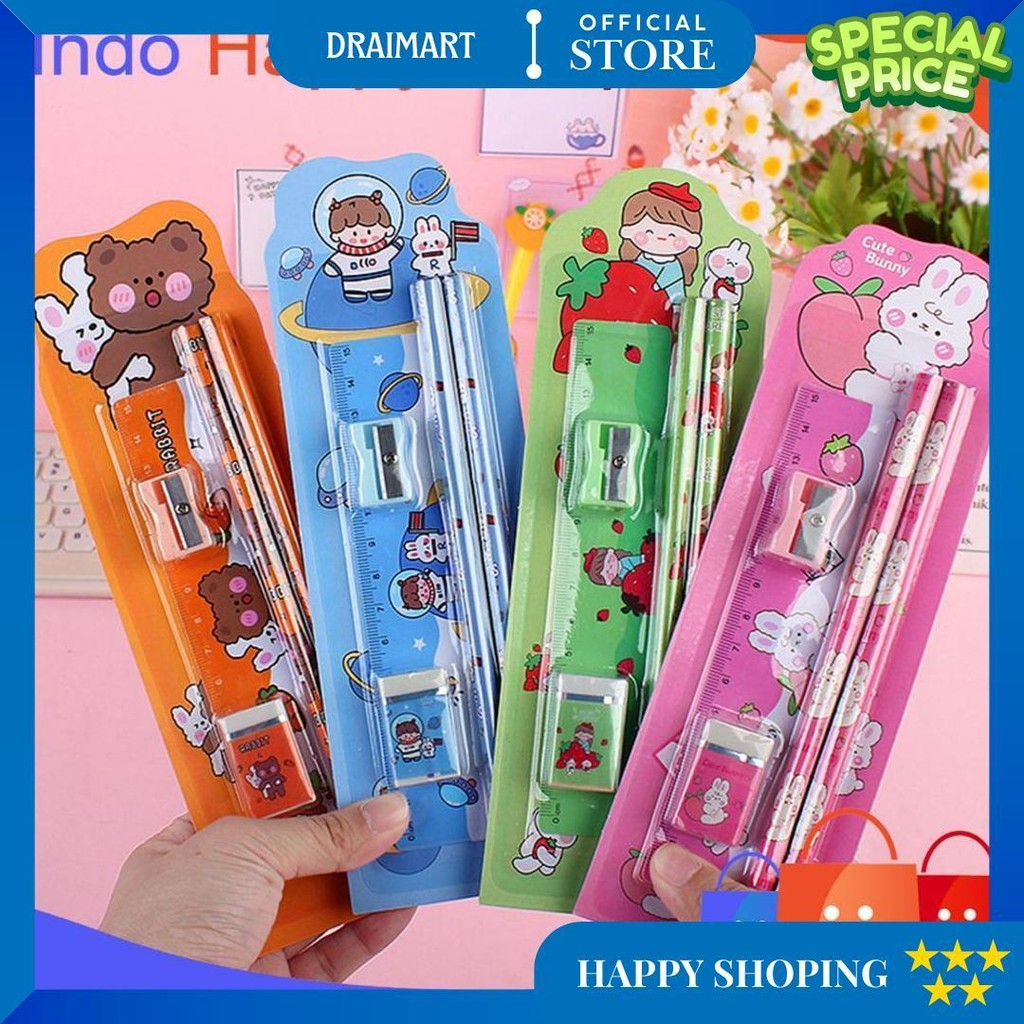 

Set Alat Tulis Sekolah Paket Alat Tulis 5 In 1 Mini Stationary D Promo 4.4