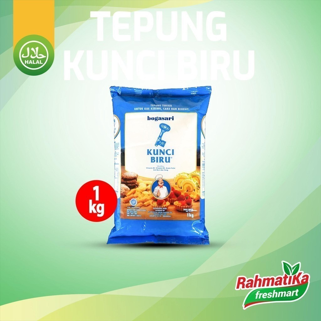 

Tepung Terigu Kunci Biru Untuk Kue Kering Cake Biskuit 1 Kg