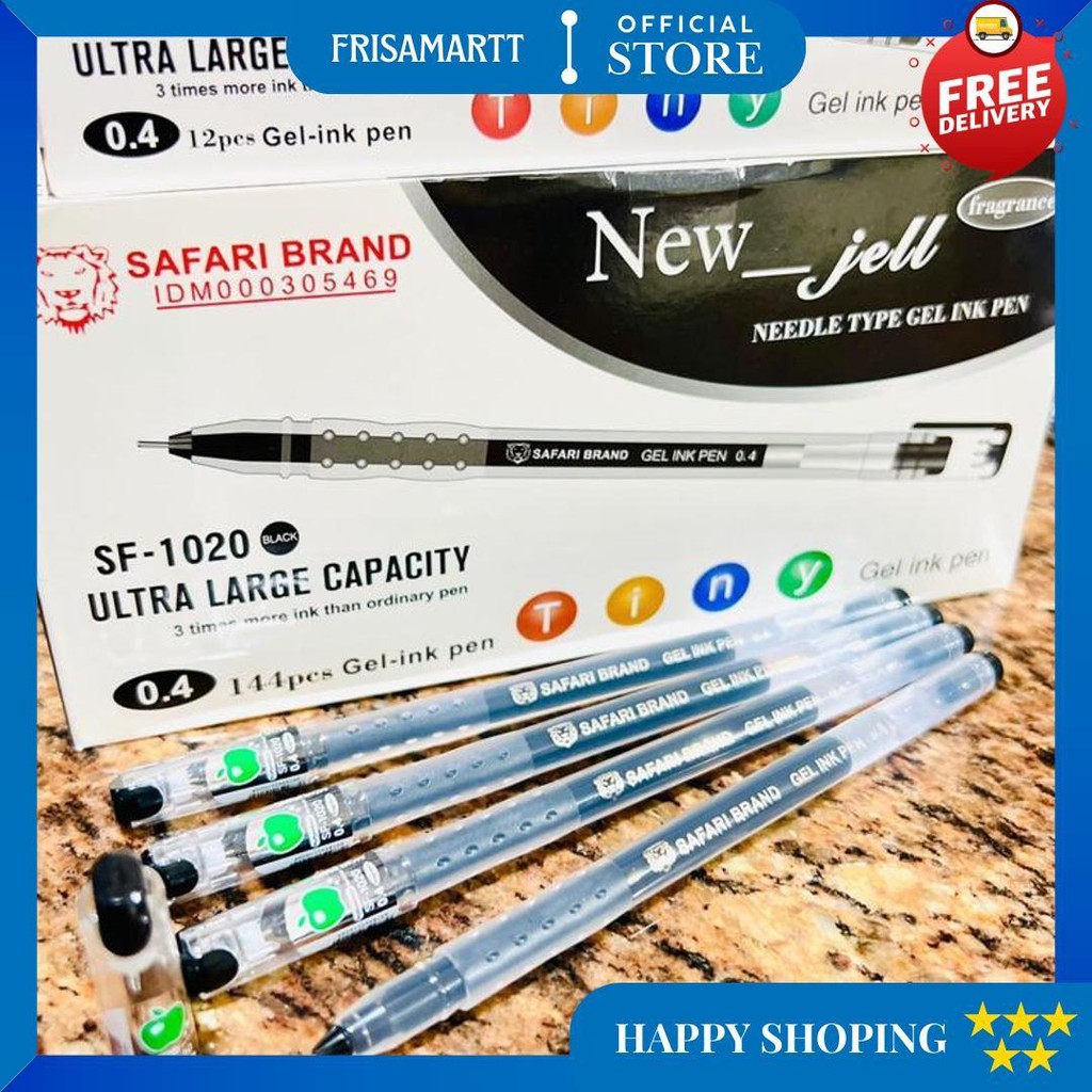 

[1 Pack] Promo Pulpen Gel Safari Zuixua New Jell Isi 12Pcs-Pulpen Gel New Jell 0.4Mm D Best Seller