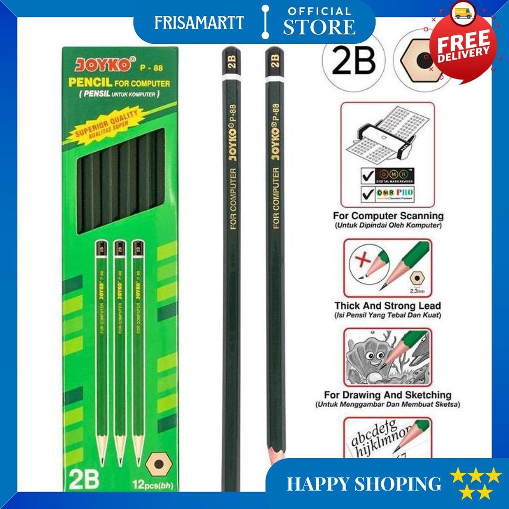 

Pensil Joyko P-88 2B (Lusin) D Gratis Ongkir