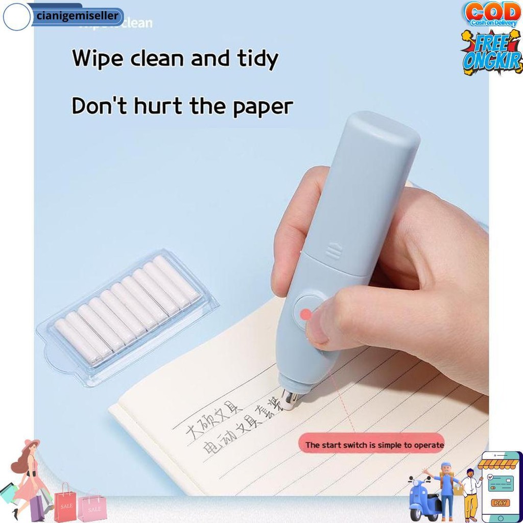 

Electric Stationery Set / Set Alat Tulis Elektrik Rautan Penghapus Vacuum Pensil 11 In 1/Set Alat Tulis Elektrik D Promo 4.4