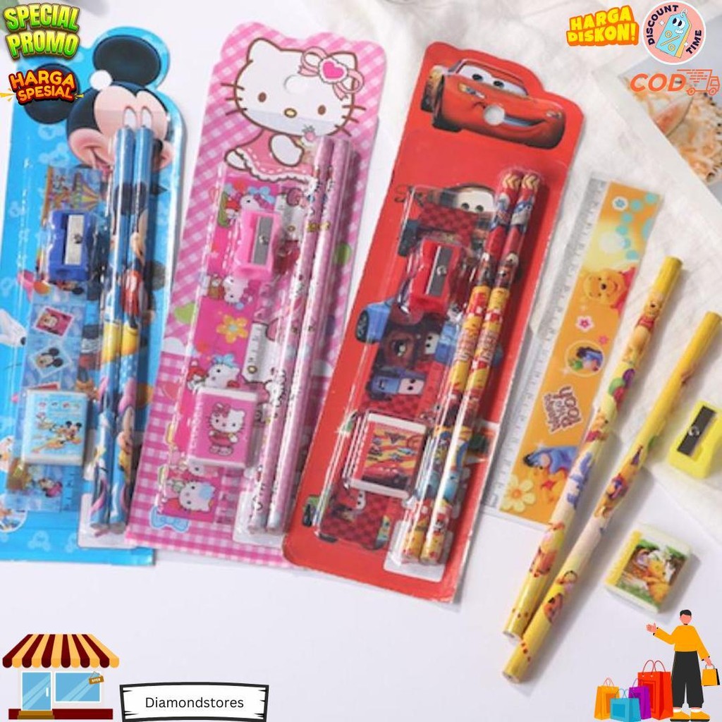 

Infy - Stationary Set 5 In 1 Karakter / Alat Tulis Sekolah / Paket Alat Tulis / Mini Stationary / Set Alat Tulis Pensil S004 D Promo Puncak