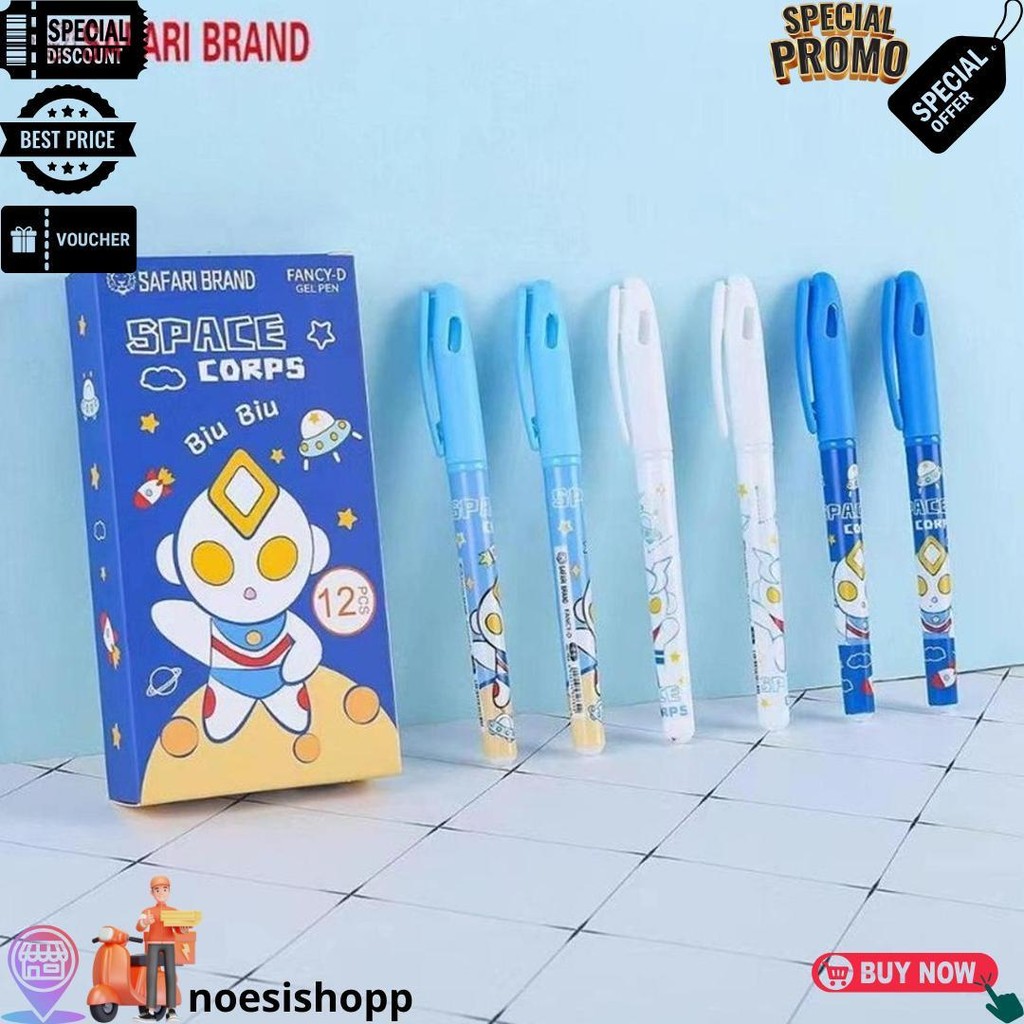 

(Fancy Tutup-Lusin) Pulpen Bolpen Ballpoint Bulpen Gel Gell Jel Pen Motif Karakter Lotso Pink Bear Ultraman Cute Pet 0.5Mm D Promo 4.4