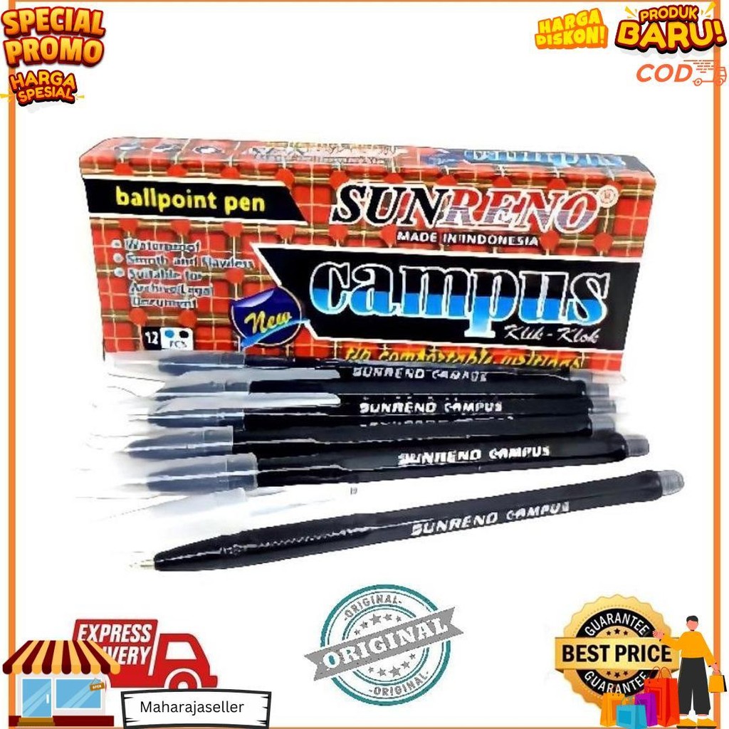 

Pulpen Tulis Murah 1 Pack Isi 12 Pcs/Bolpoin D Gratis Ongkir