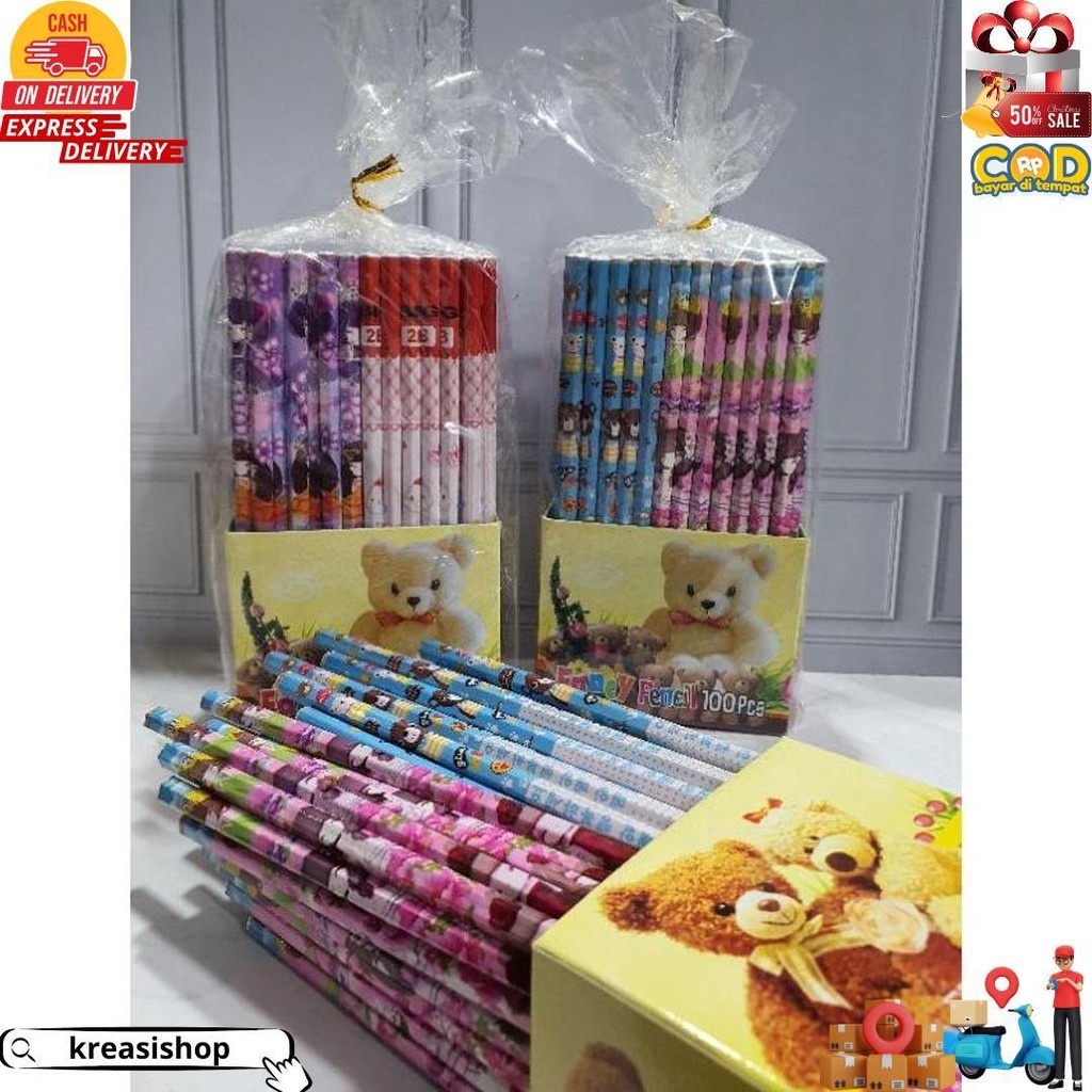 

Pensil Murah/Pencil Fancy Lucu Anak Anak 100 D Gratis Ongkir
