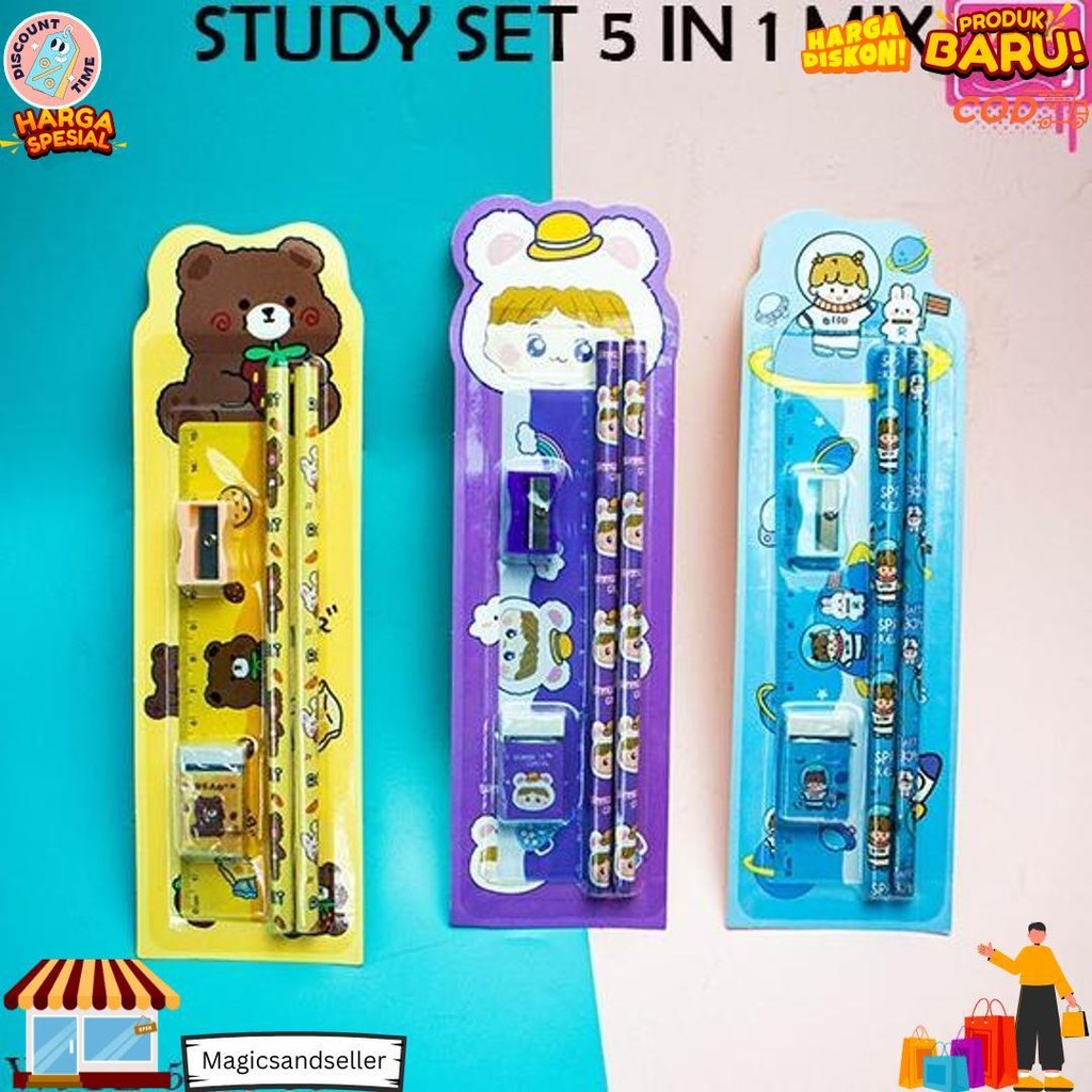 

Study Set Paket Alat Tulis Karakter Perlengkapan Sekolah 5 In 1 Mix Wjtz-5601-06 D Terlaris