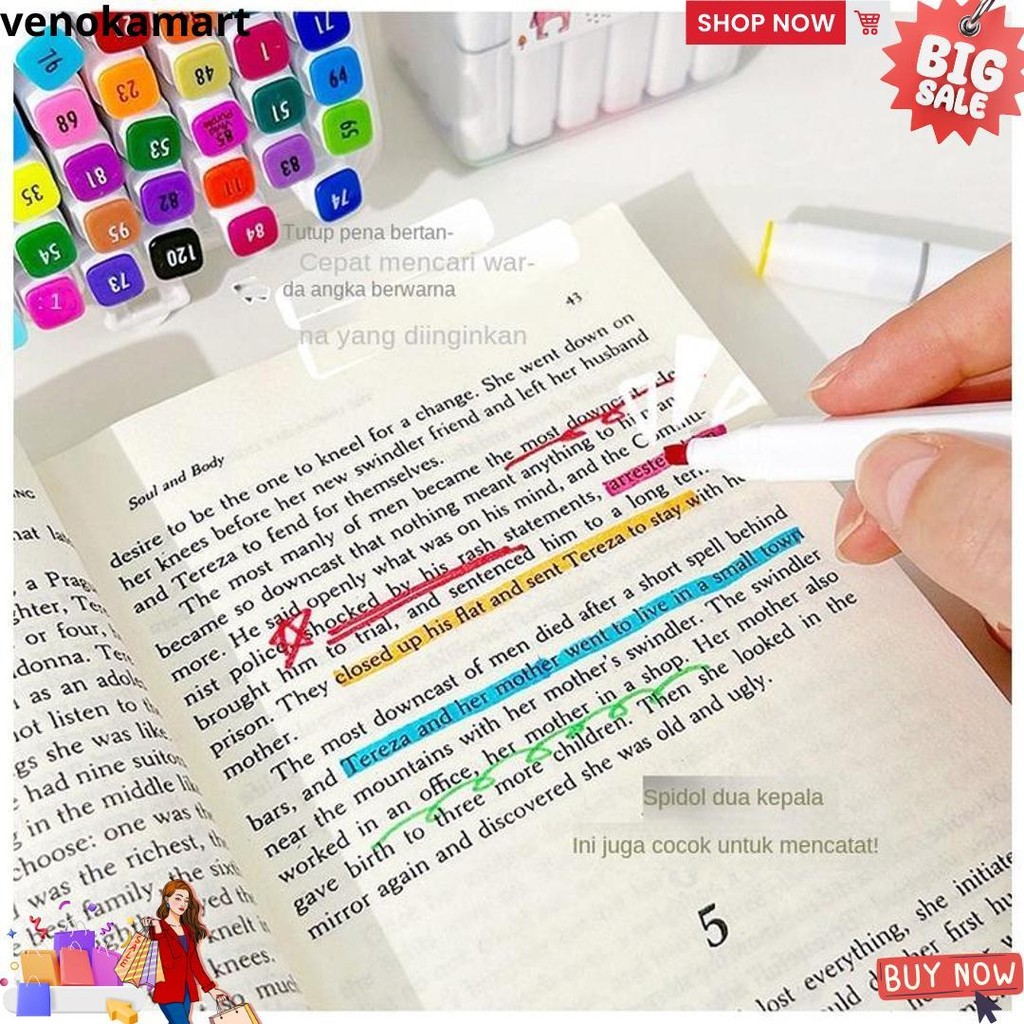 

Spidol Berbasis Minyak Ujung Ganda Set Lengkap Spidol Anak 12-48 Warna Pensil Cat Air Set Warna D Sale