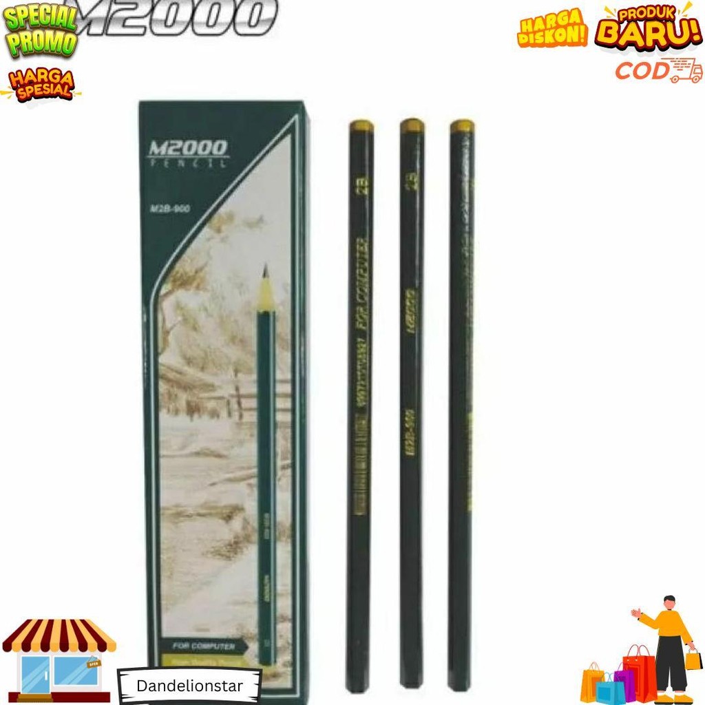 

1Pack Pensil 2B M2000 Isi 12 Alat Tulis Sekolah Dan Kantor D Promo 4.4
