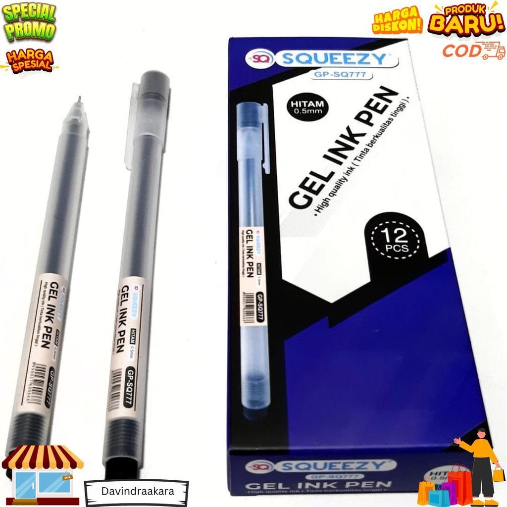

Harga Grosir ( 1Kotak/12Pcs ) Pulpen Gel Pen Gp-Sq777 0.5Mm D Sale