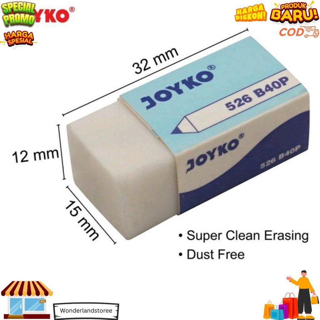 

Eraser Penghapus Pensil Joyko Putih (Isi 20 Pcs) D Promo 4.4