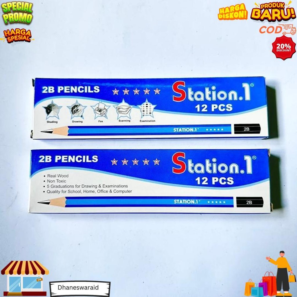 

Pensil 2B Station 1 Biru Isi 12 Pcs D Promo 4.4