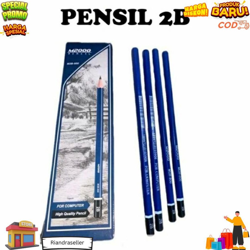 

Pencil || Pensil 2B M2000 || 2B Pensil Biru D Termurah