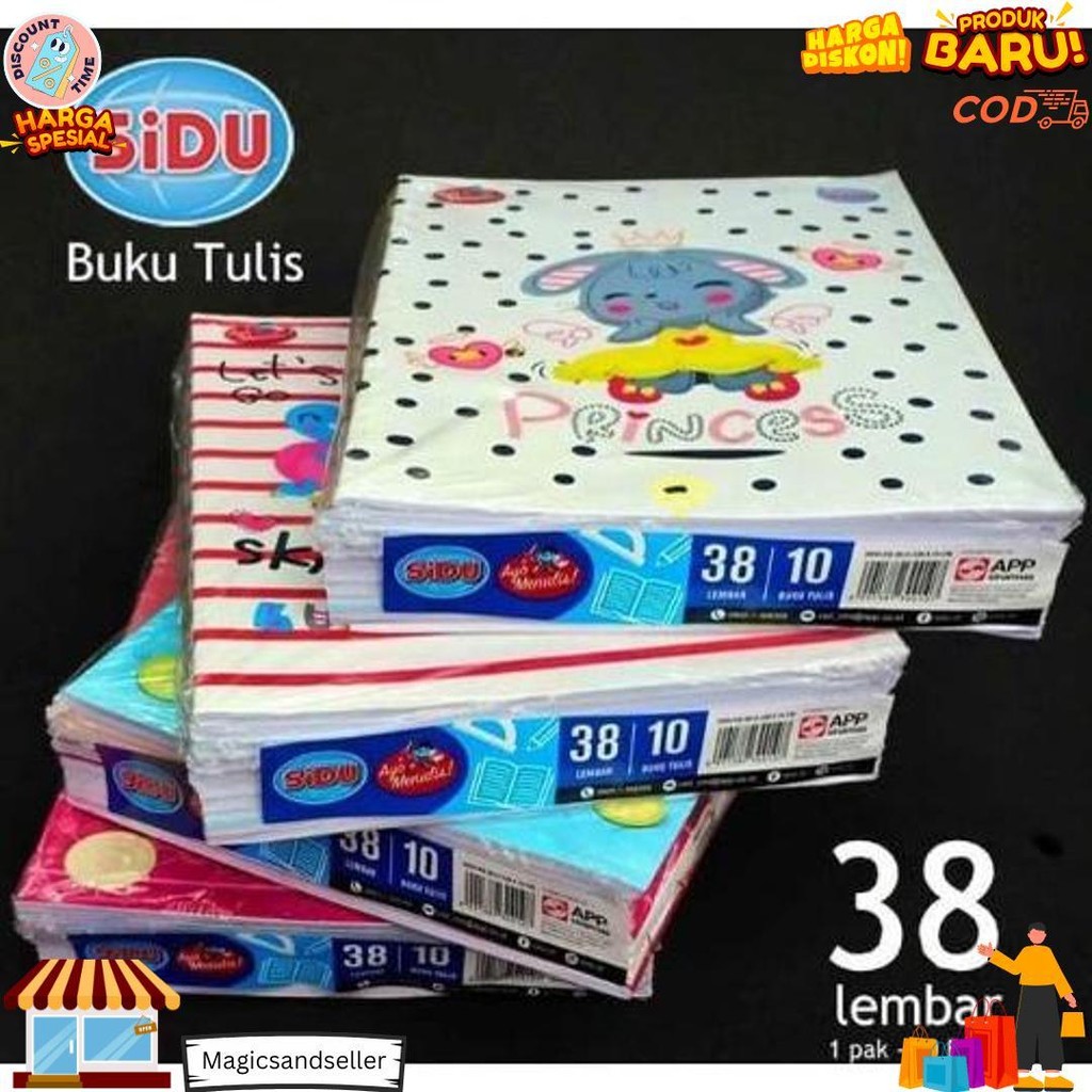 

Buku Tulis Sidu 38 Lembar / Buku Tulis Sekolah ( 1 Pack Isi 10Pcs ) D Termurah