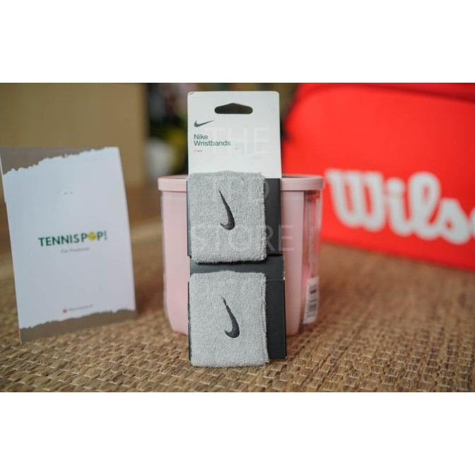 Nike Arm Swoosh Tennis Wristbands Singlewide  - Grey Co