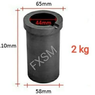 2 KG - GRAPHITE GRAFIT CRUCIBLE MELTING POT