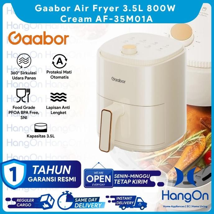 Murah Gaabor Air Fryer 3.5L Mesin Penggorengan Tanpa Minyak Low Watt Multifungsi Serbaguna AF35M Ser