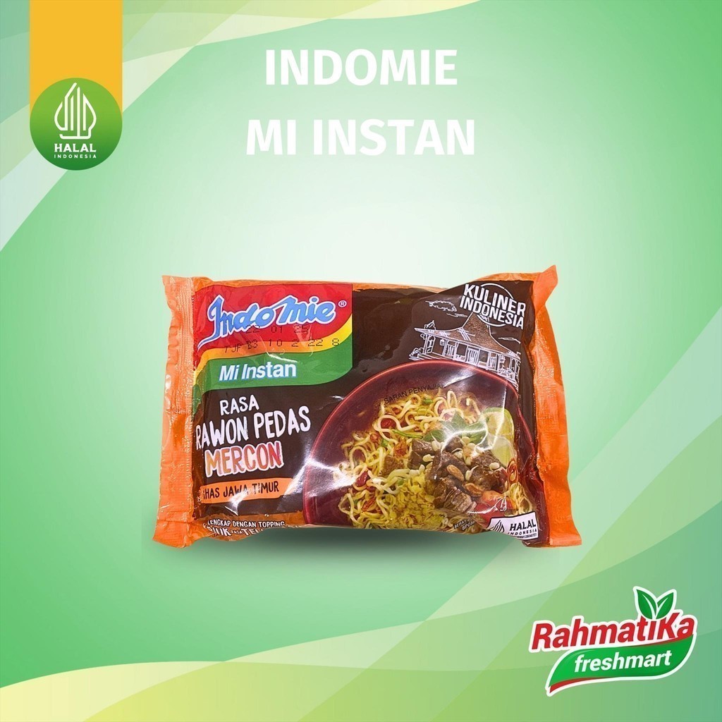 

Indomie Mi Instan Rasa Rawon Pedas Mercon 1 pcs