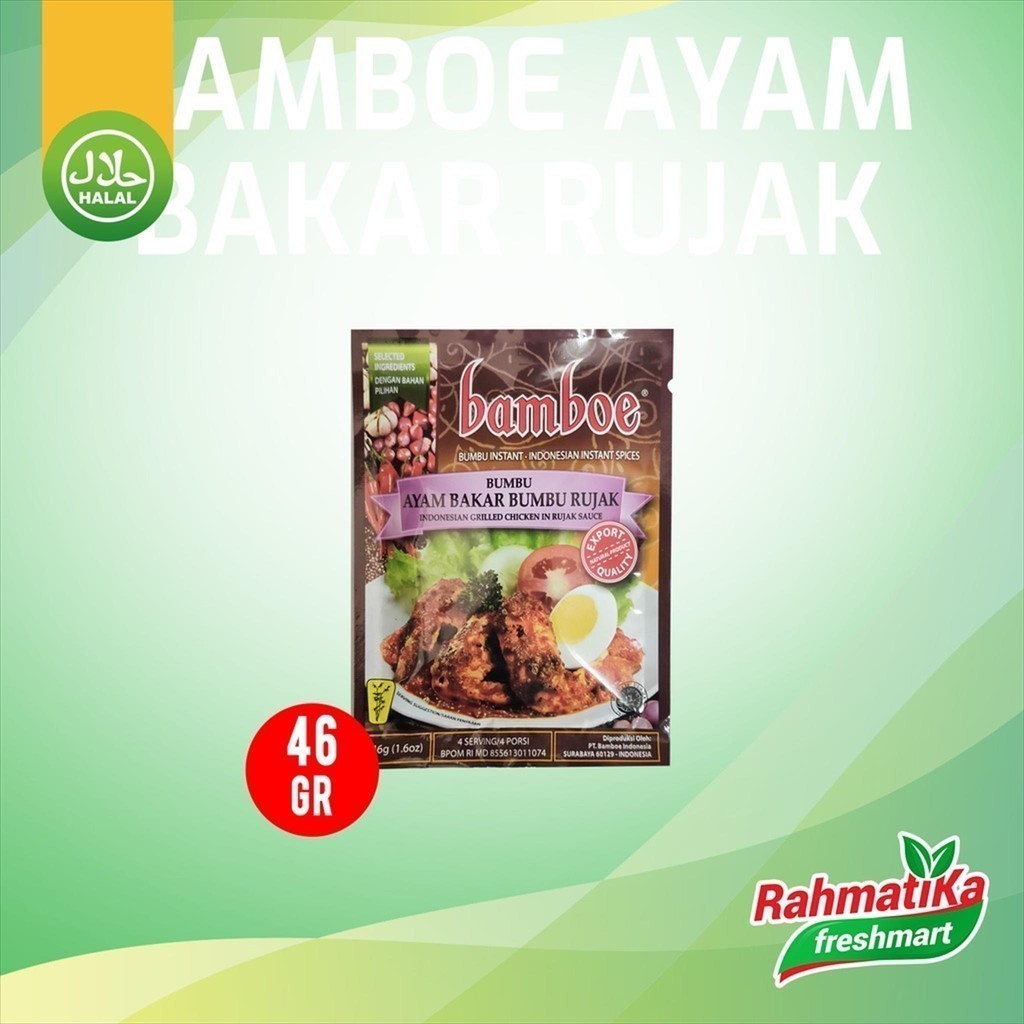 

Bamboe Ayam Bakar Bumbu Rujak 46 gram (Bumbu Dapur)