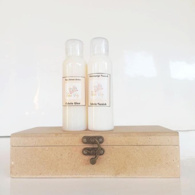 

Baru Set Fabric Glue And Varnish 100 Mili Premium