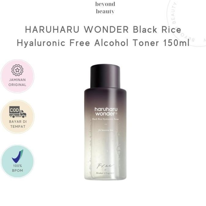 BEST SELLER [BPOM] HARUHARU WONDER BLACK RICE HYALURONIC FREE ALCOHOL TONER 150ML